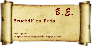 Bruchács Edda névjegykártya